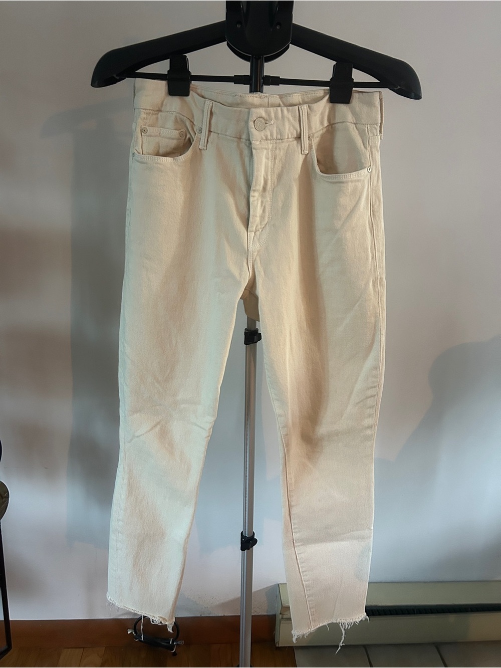 MOTHER Off-White Denim Jeans